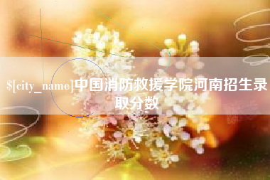 通化中国消防救援学院河南招生录取分数