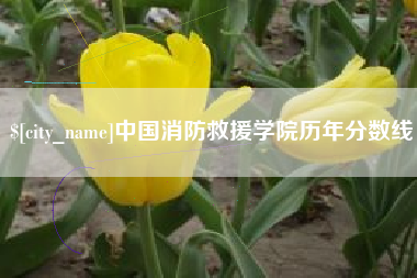 通化中国消防救援学院历年分数线