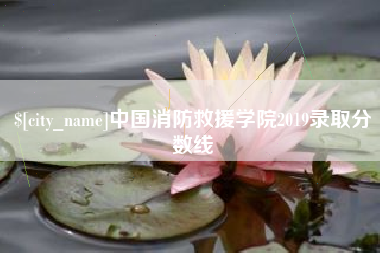 通化中国消防救援学院2019录取分数线