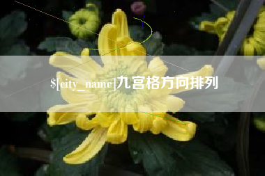 通化九宫格方向排列