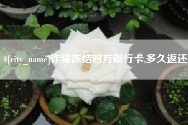通化诈骗冻结对方银行卡,多久返还