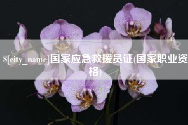 通化国家应急救援员证(国家职业资格)