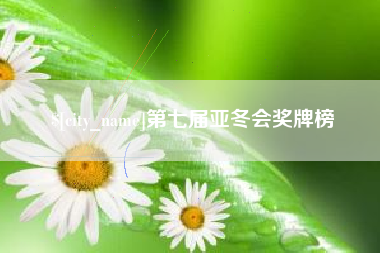 通化第七届亚冬会奖牌榜