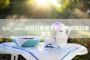 通化消防日是哪天我国的消防日是哪天