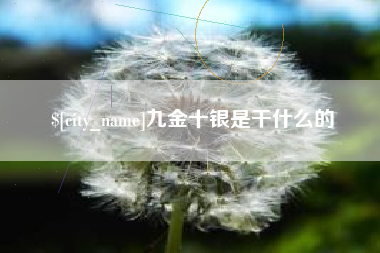 通化九金十银是干什么的