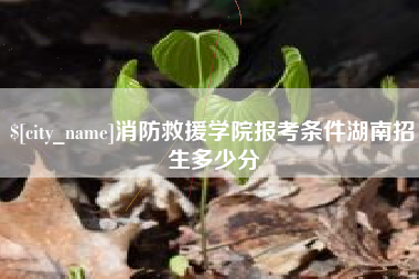 通化消防救援学院报考条件湖南招生多少分