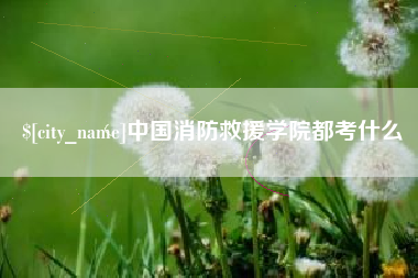 通化中国消防救援学院都考什么