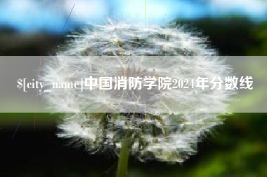 通化中国消防学院2024年分数线