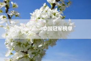 通化中国冠军榜单
