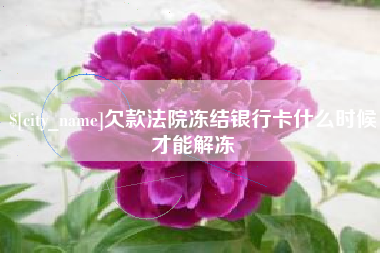 通化欠款法院冻结银行卡什么时候才能解冻