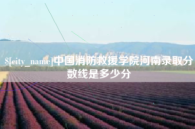 通化中国消防救援学院河南录取分数线是多少分