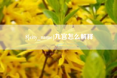 通化九宫怎么解释