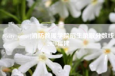 通化消防救援学院招生录取分数线2020福建