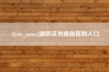 通化消防证书查询官网入口