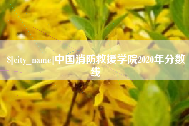 通化中国消防救援学院2020年分数线